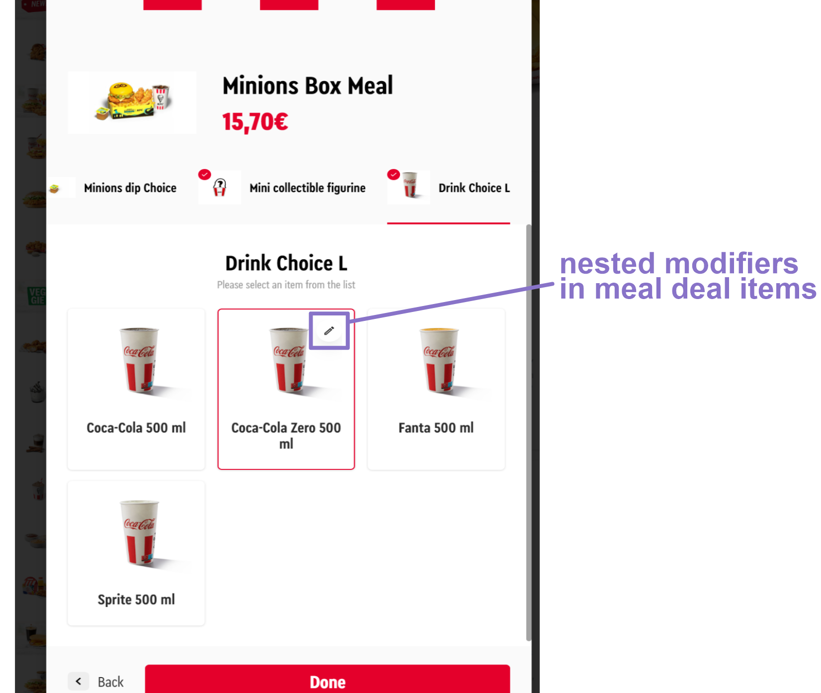Nested modifiers in meal deal items — How you get it in r_keeper